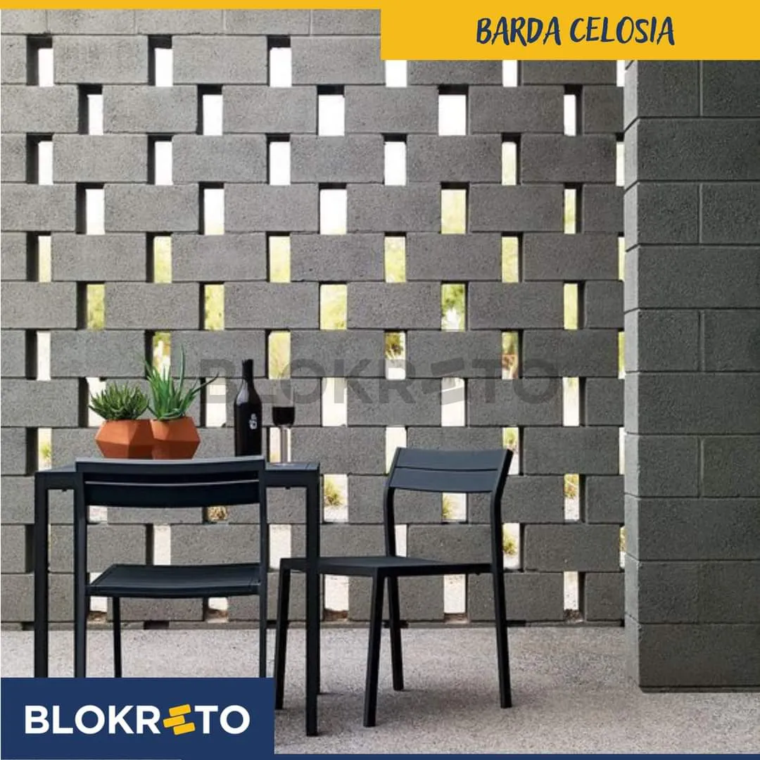 Barda celosía de concreto